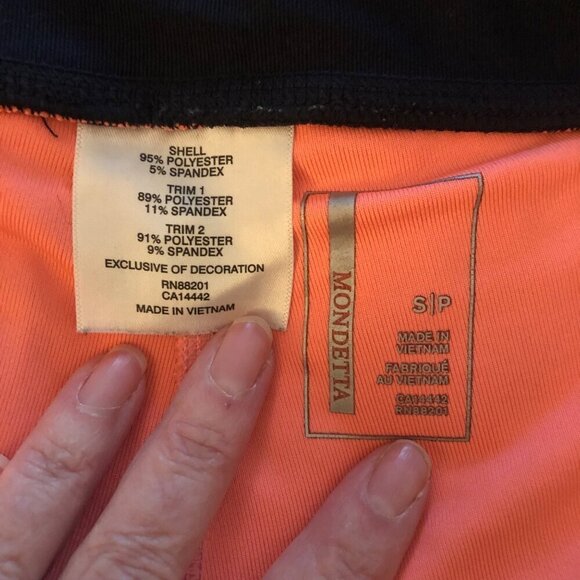 Women's Mondetta Athletic Skort Orange with Black Mesh Overlay Size Small - Picture 4 of 8